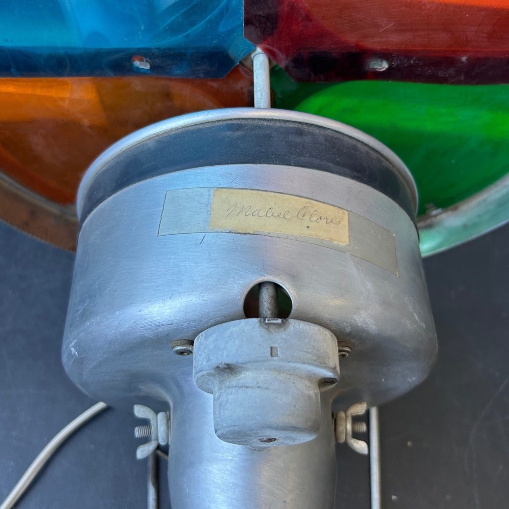 Vintage Motorized Rotating Color Wheel Christmas Tree Light MCM 4 Color - Picture 4 of 16
